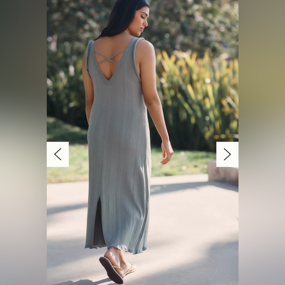 NWT Anthropologie/Daily Practice Ribbed Sweater Midi Dress, Size L - Picture 7 of 11